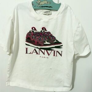 Lanvin Enfant shoes-print T-shirt